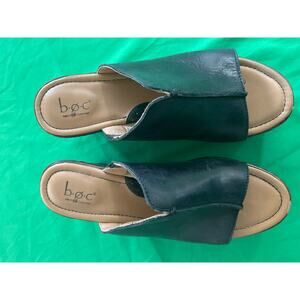 B.o.c. Born Women’s Black Teah Wedge Mule Sandals size 8